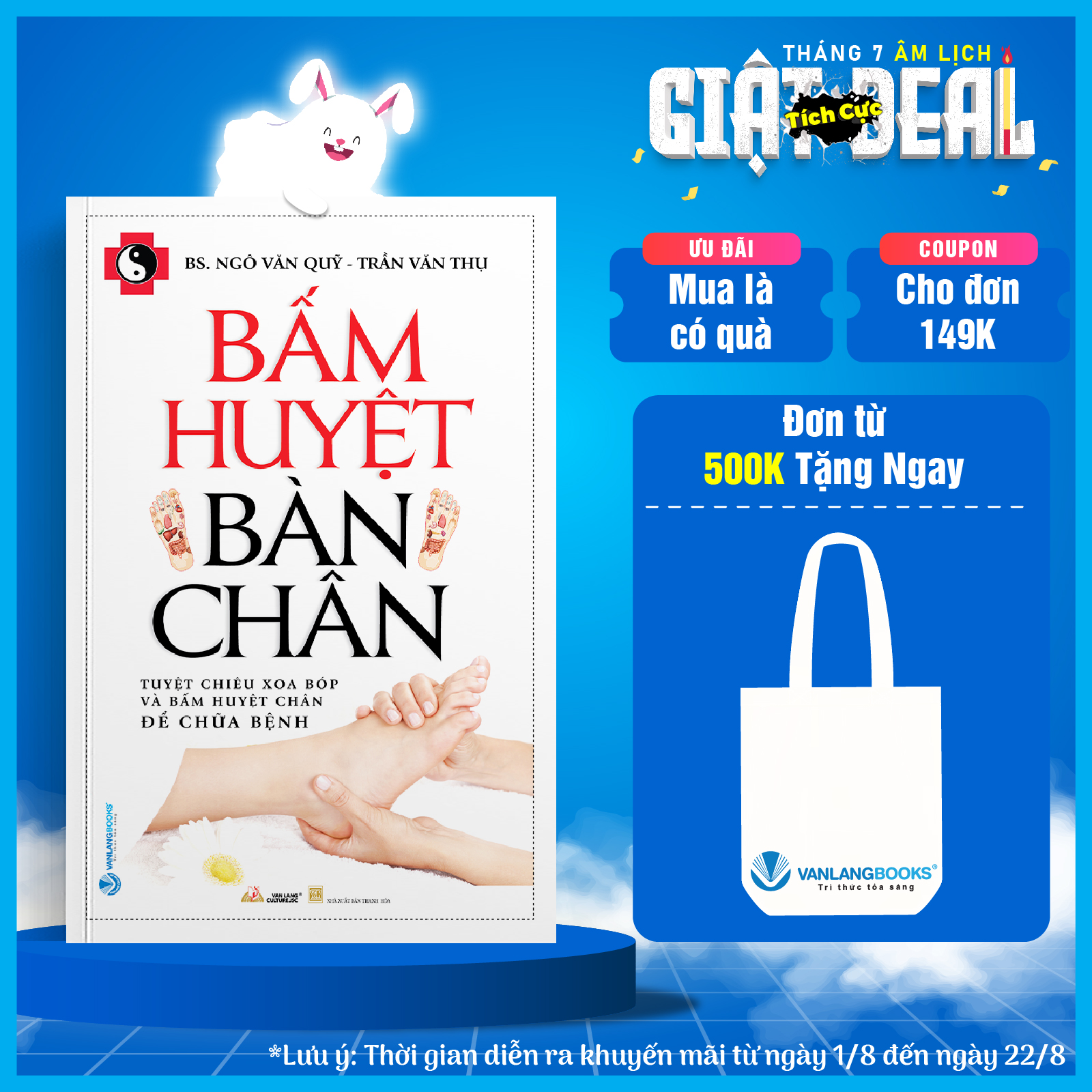 Sách - bấm huyệt bàn chân - tái bản 2023 - vanlangbooks