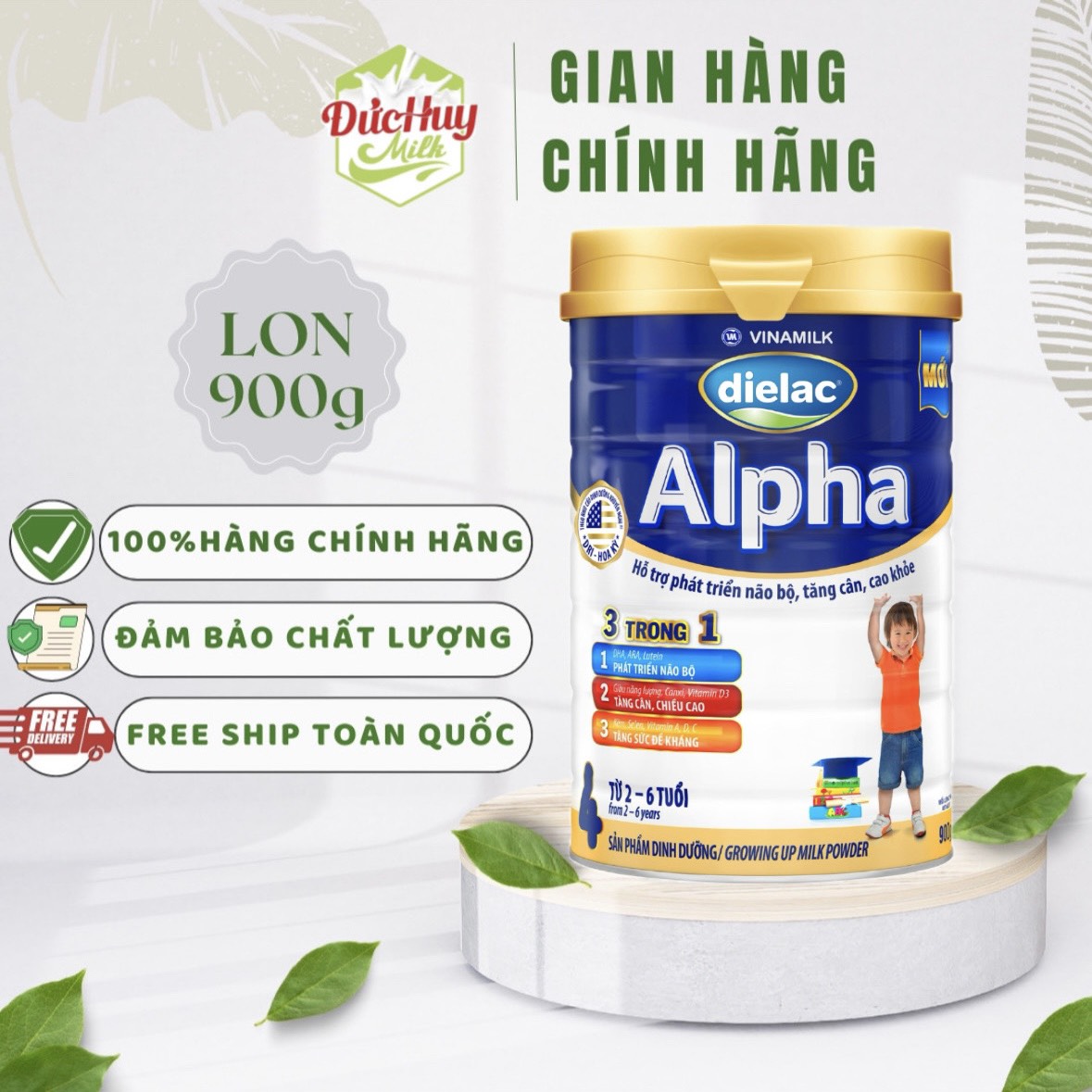 Sữa bột Vinamilk Dielac Alpha Step 4 900g