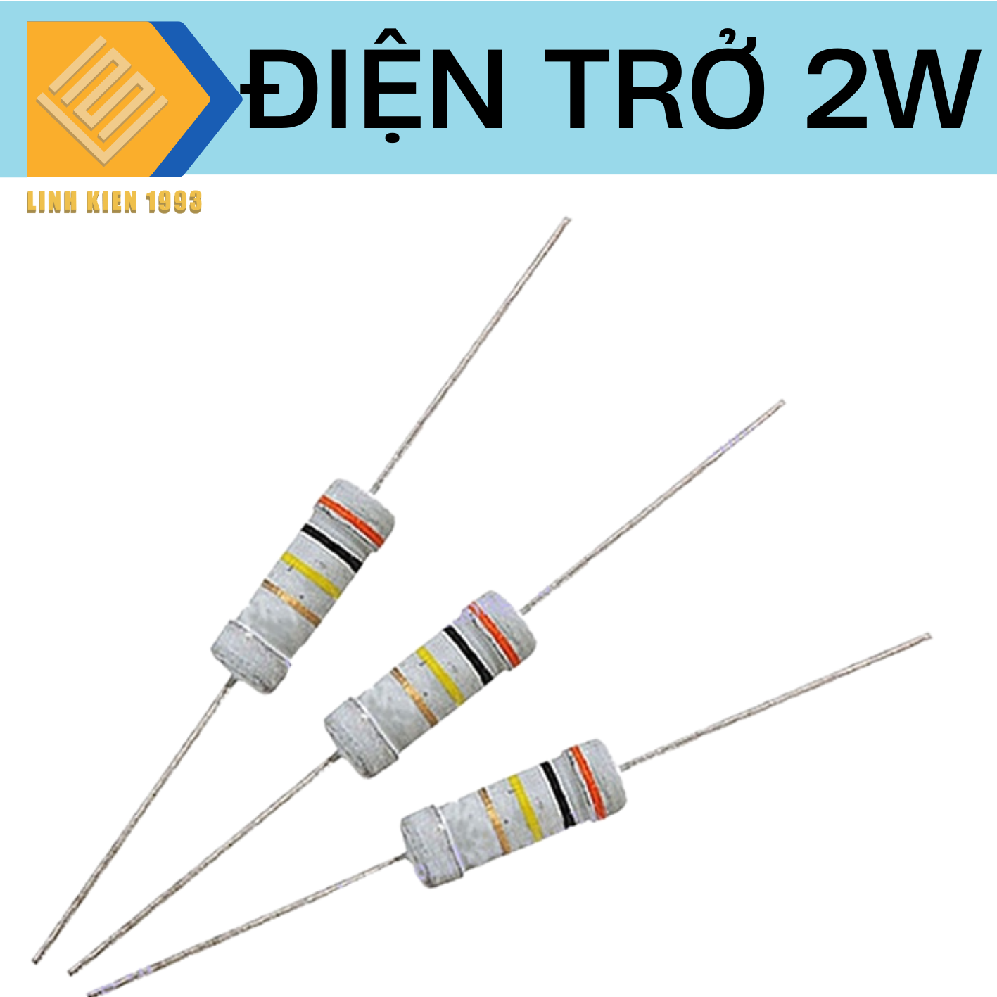 (5 con) - Điện Trở 68 Ohm 2W 5% 4 Vòng Màu