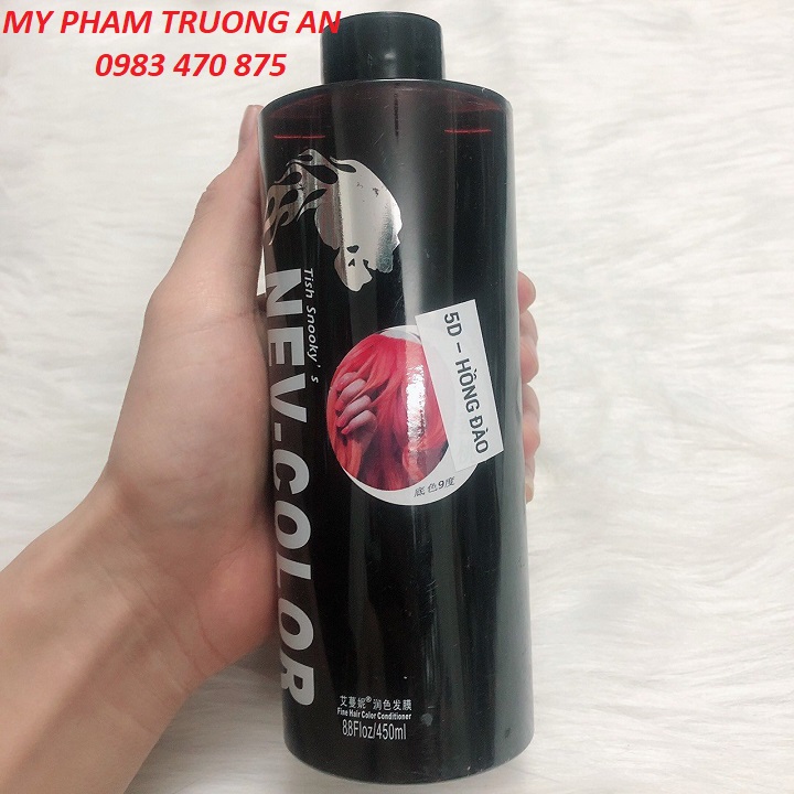 Thuốc nhuộm phủ bóng 5d hàn quốc màu hồng đào chính hãng nev-color