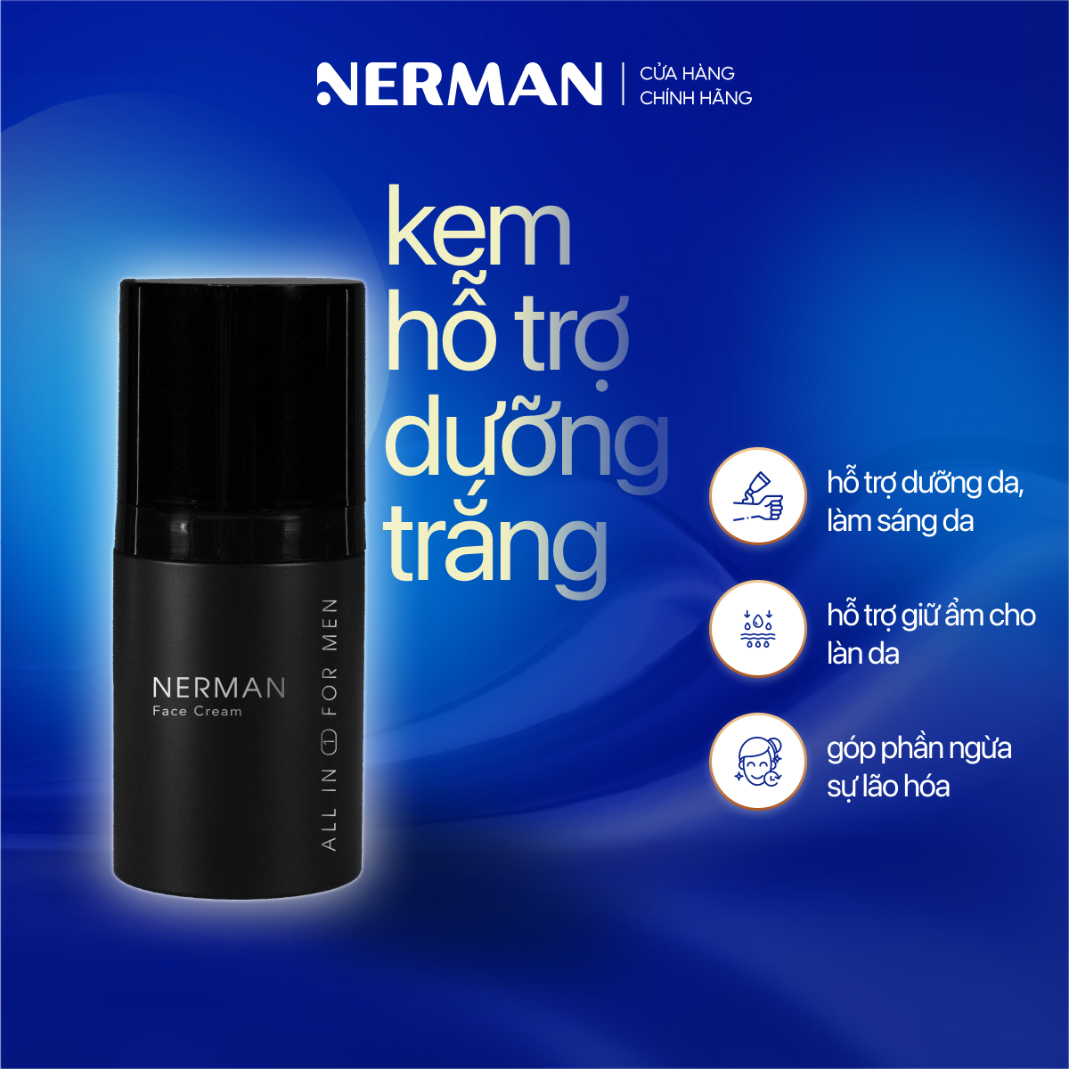 Combo Trắng Da Cho Nam Nerman Perfect Whitening