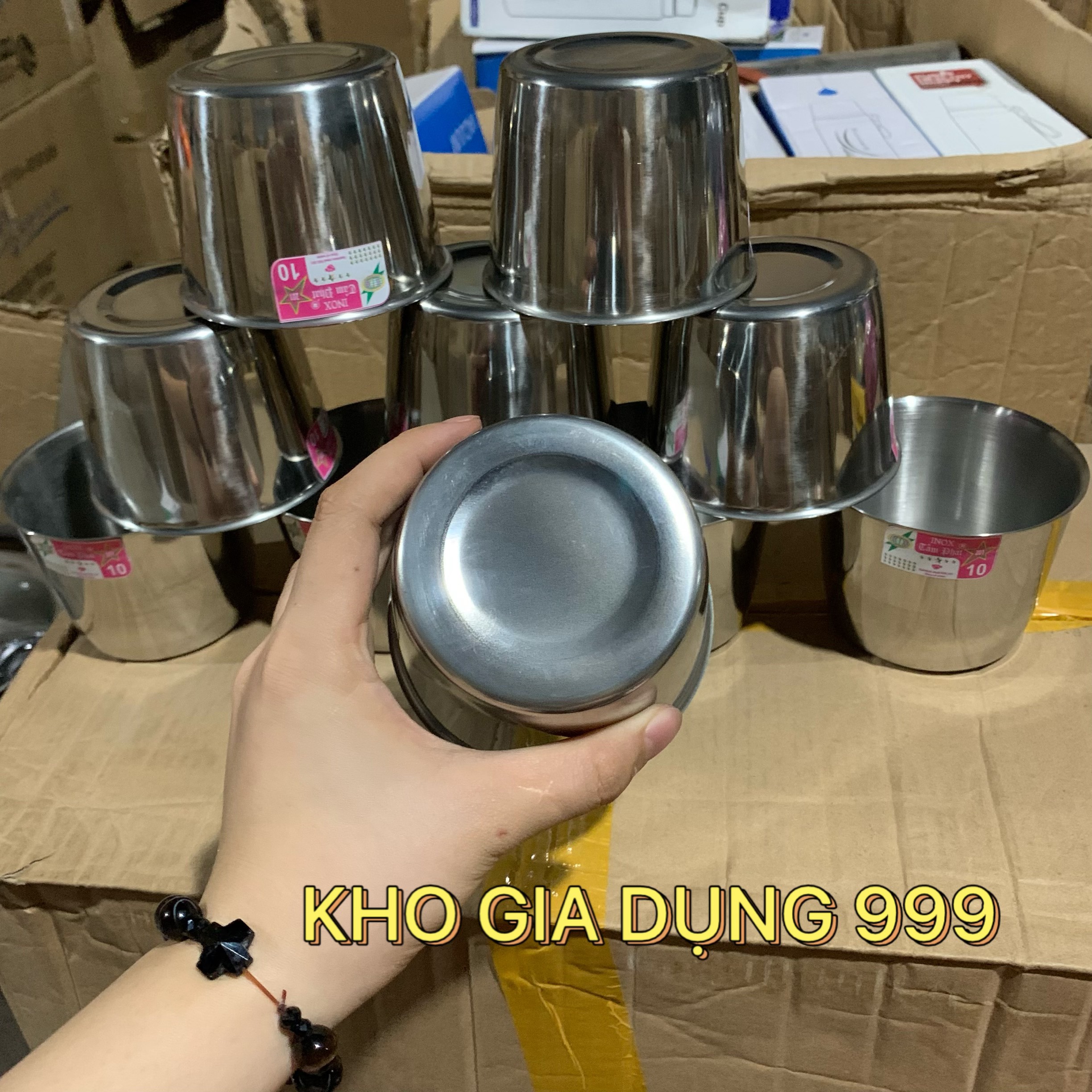 BỘ 10 LY LÀM ĐÁ 8CM INOX KHÔNG GỈ DÀY DẶN