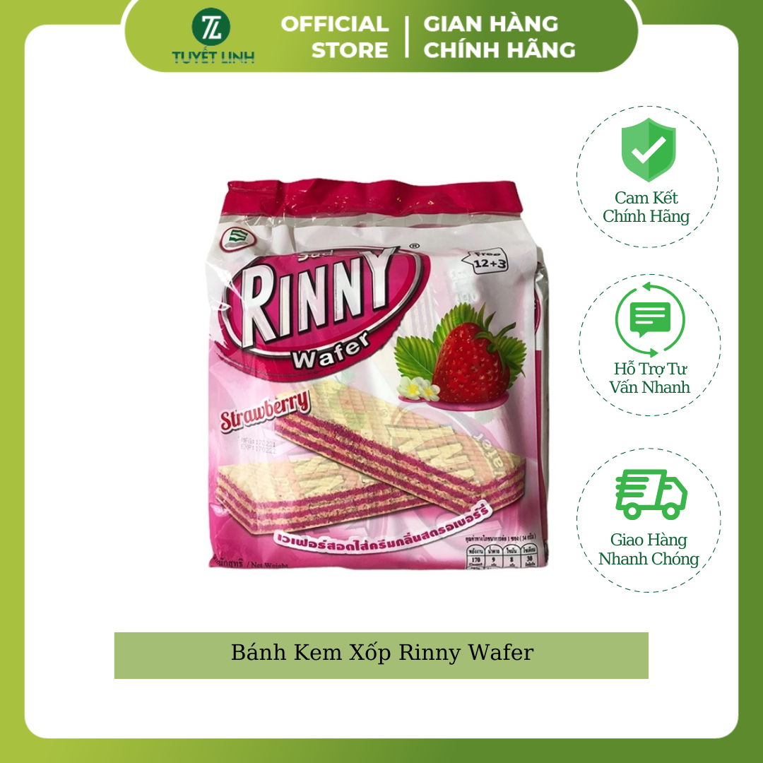 Bánh Kem Xốp Rinny Wafer Thái Lan (38gx15)