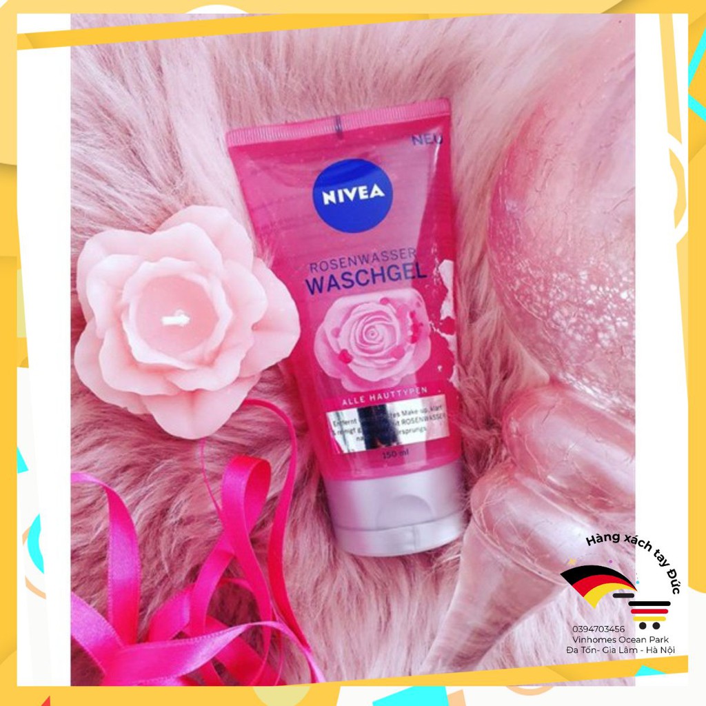 [ HÀNG ĐỨC CHÍNH HÃNG ] Sữa Rửa Mặt Nivea Hoa Hồng, 150ml