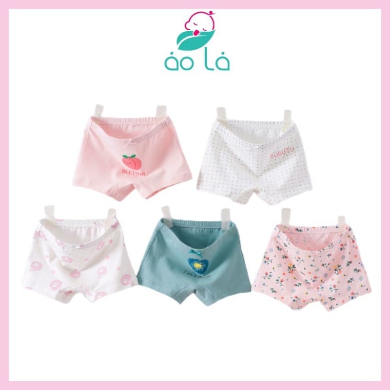 Nơi bán Combo quần chip đùi cotton cho bé gái Áo Lá Homewear, quần lót bé gái