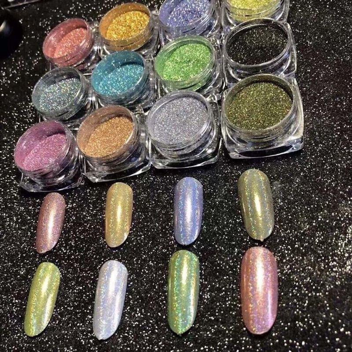 Set bột tráng gương nhũ 12 màu