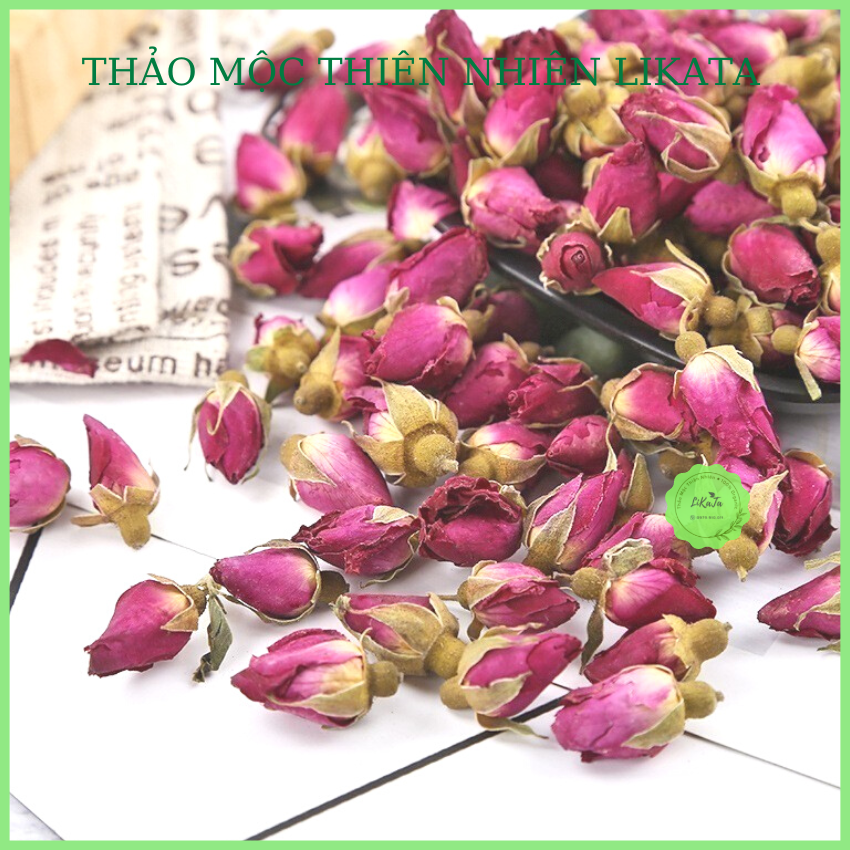 [THƯỢNG HẠNG] Trà Hoa Hồng 100gr Sấy Khô Nụ Đẹp  ( Trà Dưỡng Nhan, Đẹp Da, Giảm Stress, Chống Lão Hóa )