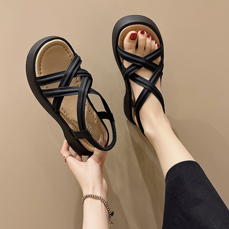 Sandal nữ học sinh quai đan chéo MINA chất êm ái