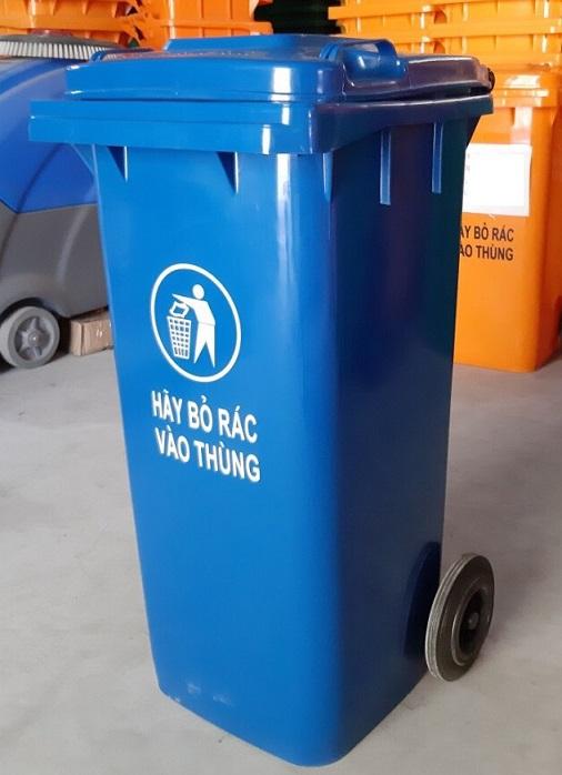 thùng rác 120 lít, thùng rác nhựa công cộng