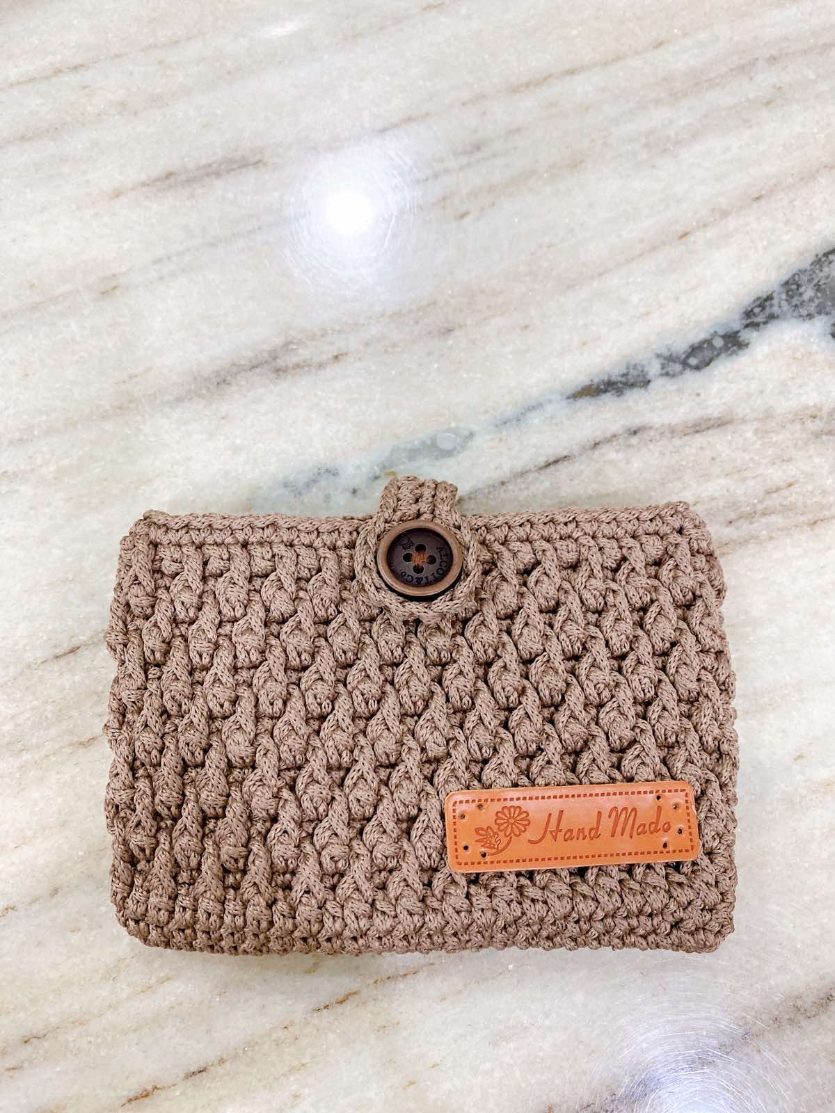 Ví đựng tiền đan bằng sợi dệt Ví handmade