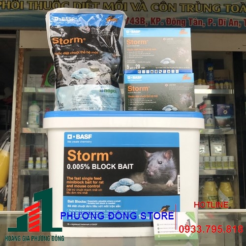 Thuốc diệt chuột Storm 0.005% gói 1kg