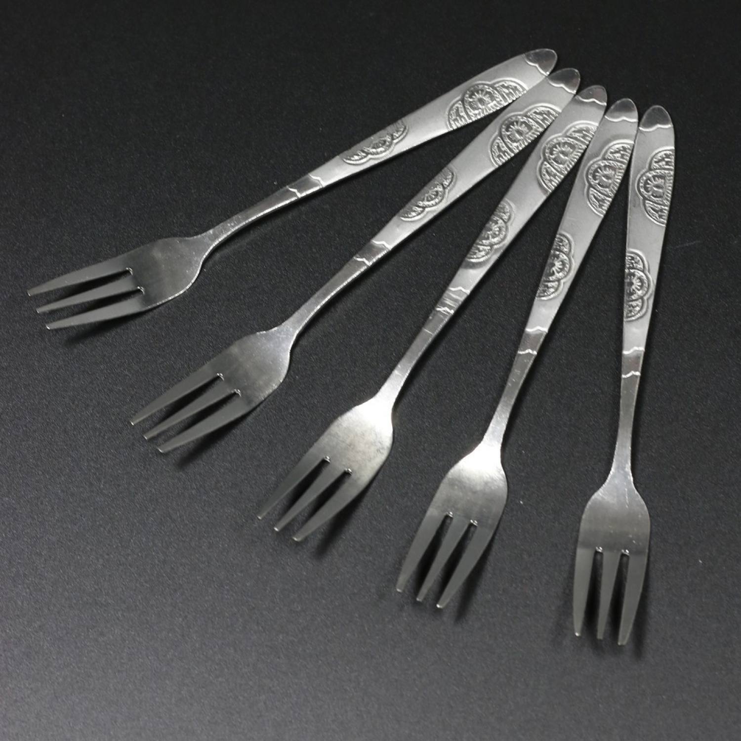 Bộ 10 dĩa inox họa tiết hoa văn , dĩa inox cao cấp dài 13cm