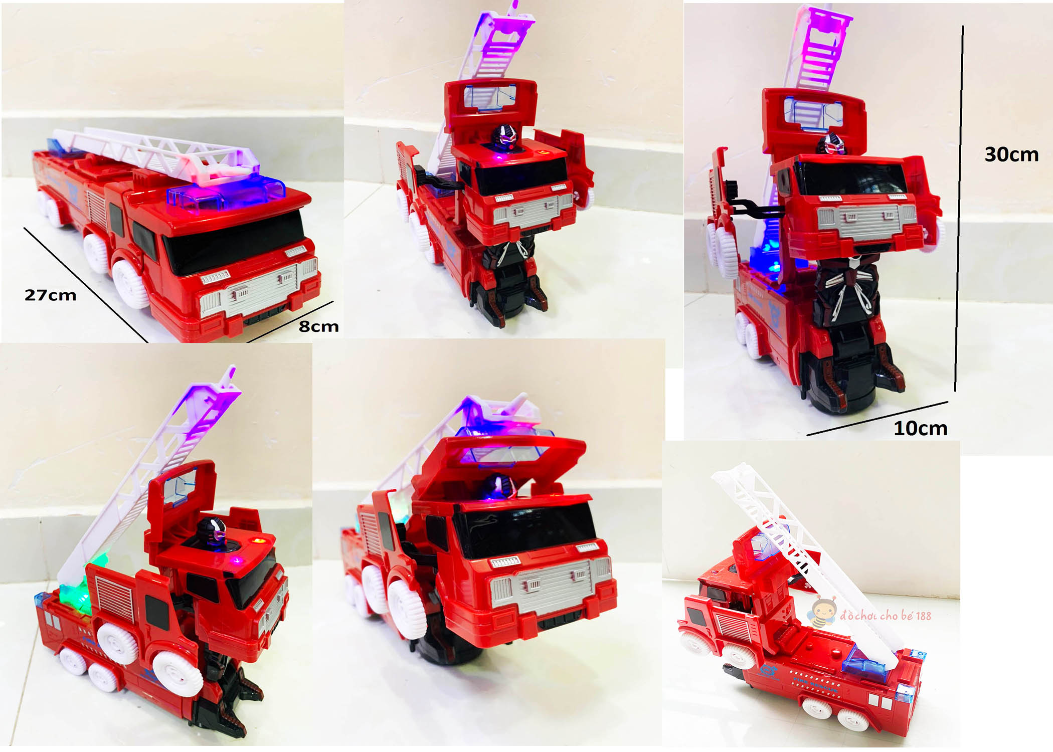 Đồ chơi xe cứu hoả (xe cứu hoả biến hình)