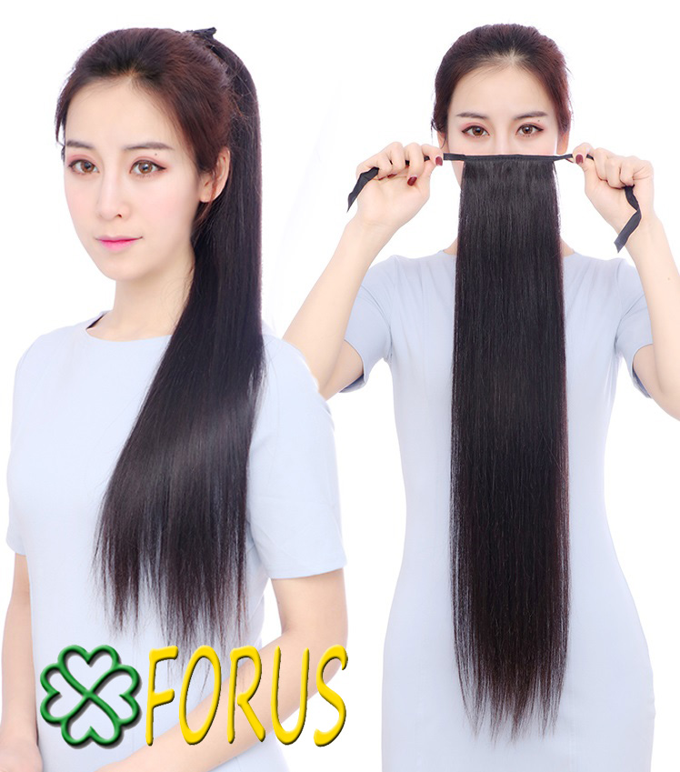 Straight Hair Wig 60cm D13L 💖 Freeship 💖 Women's Long Ponytail Wigs, Women's Ponytail Wigs, Women's Hair Tie Wigs Wholesale 35K
