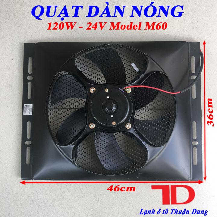Quạt dàn nóng 14x18 inch 36x46cm 24V model M60 - Vật Tư Điện Lạnh Ô Tô Thuận Dung