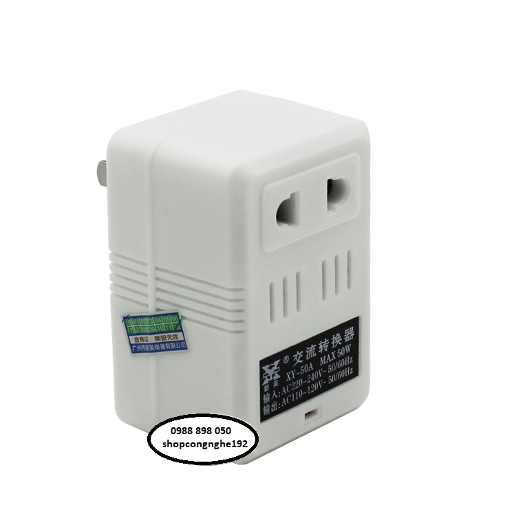 bộ đổi nguồn 220v sang 110V-100V-120V max 50w nhỏ gọn loại tốt chỉ dùng cho thiết bị dưới 30w