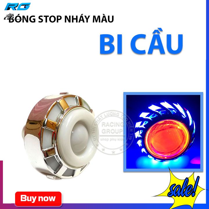 [HCM]Đèn LED Hậu Gắn Sau Xe Máy Stop Bi Cầu