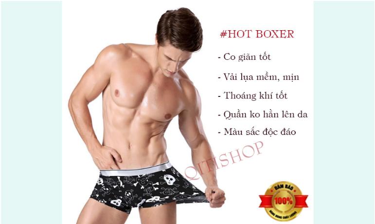 [HCM]Quần Sịp Đùi Lụa Nam Boxer Lụa Nam Đôrêmon - Hàng Xuất Nhật