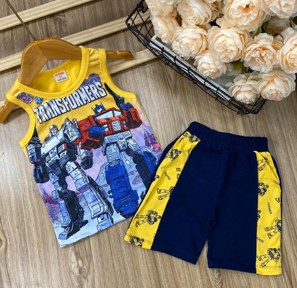 [HCM]Bộ ba lỗ thun cotton 4 chiều mịn đẹp size đại cho bé trai từ 22 đến 40kg nhiều mẫu nhiều màu giao ngẫu nhiên