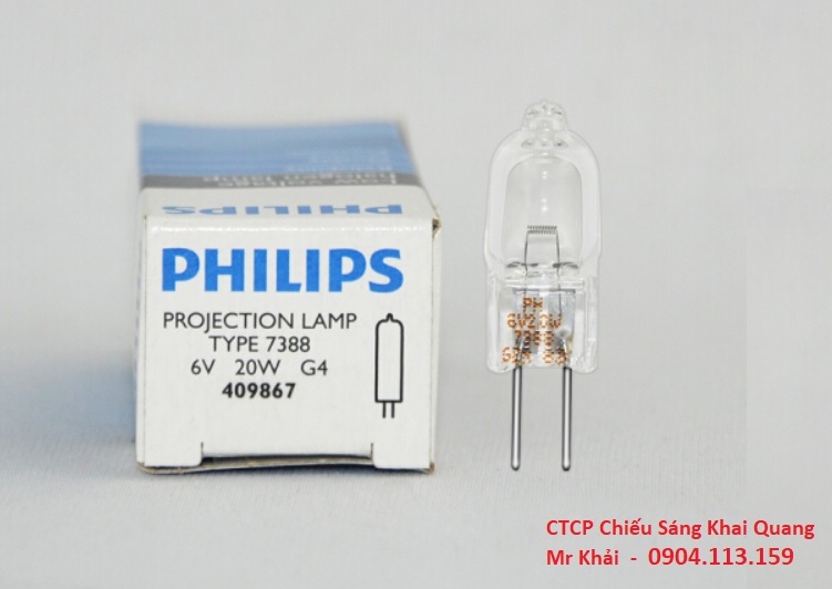 (Sale) bóng đèn kính kiển vi Philips type 7388 6V 20W đui G4
