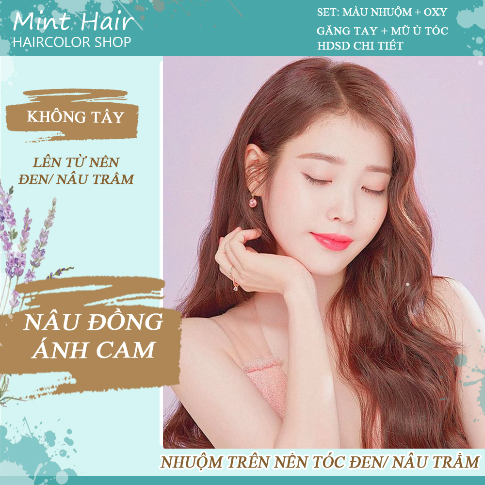 [HCM]tuýp kem nhuộm tóc tại nhà nâu đồng ánh cam- không kèm oxy