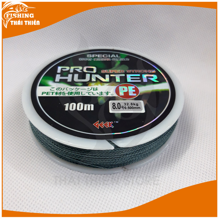 [HCM]Dây Câu Cá Siêu Bền Dây Braid PE Pro Hunter cuộn 100m