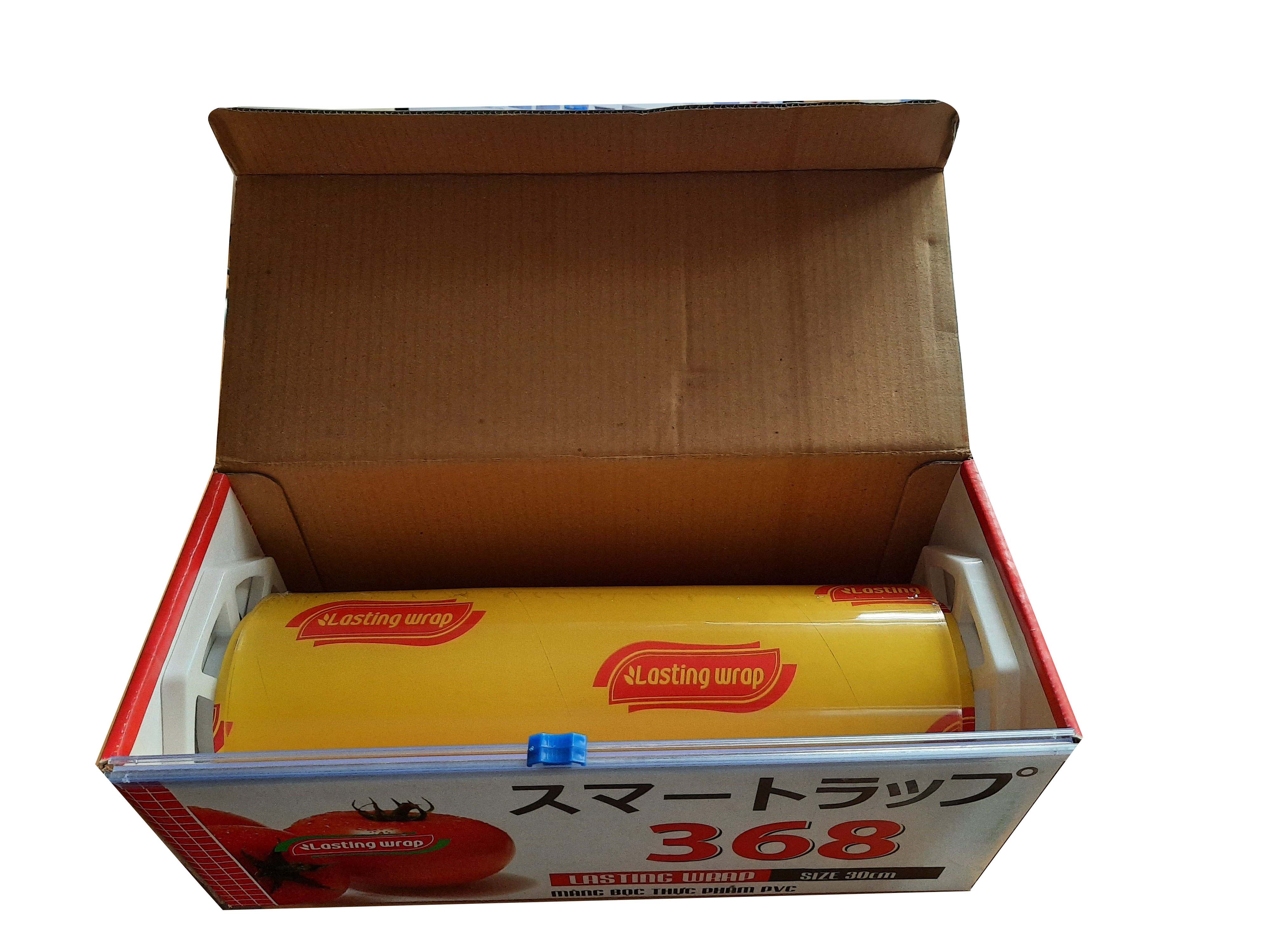 Màng bọc thực phẩm PVC Lasting wrap 30cm x 368( Kèm dao nhựa)