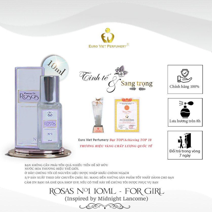 Nước Hoa Nữ PARFUM DE ROSAS No.1
