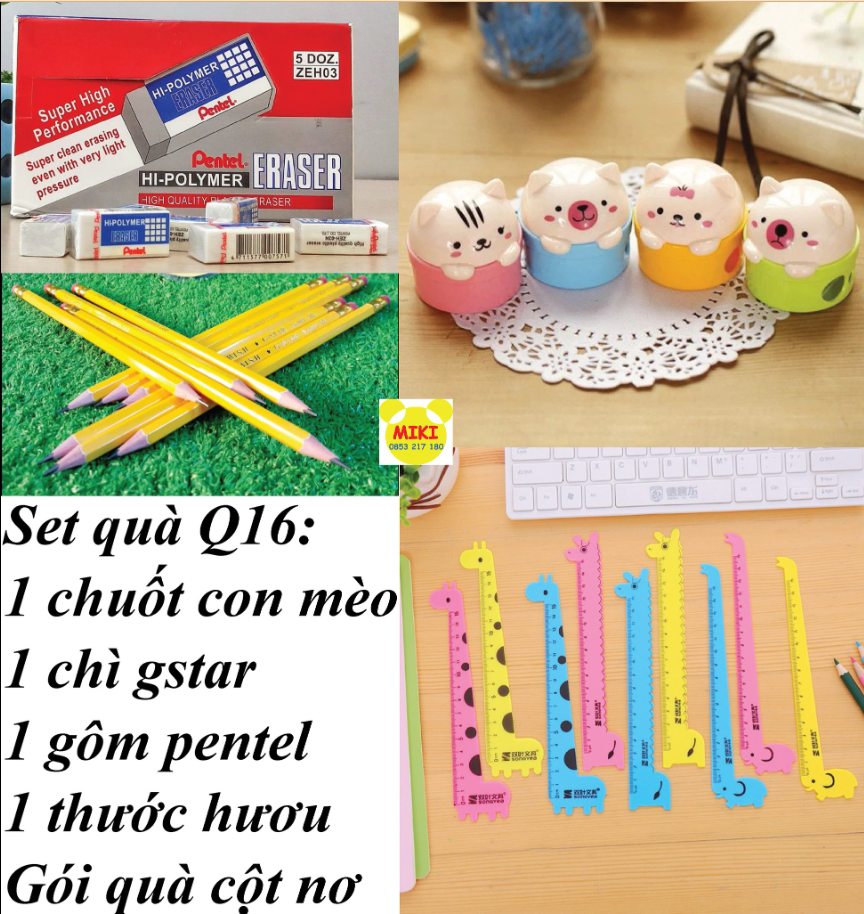 SET QUÀ GIÁ RẺ, PHẦN THƯỞNG HỌC SINH (Đồ dùng dạy học Miki)