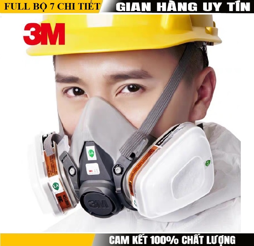 Mặt nạ phòng độc 3M6200 ,mặt nạ chống độc, mặt nạ phun sơn, khẩu trang phòng độc, khói bụi