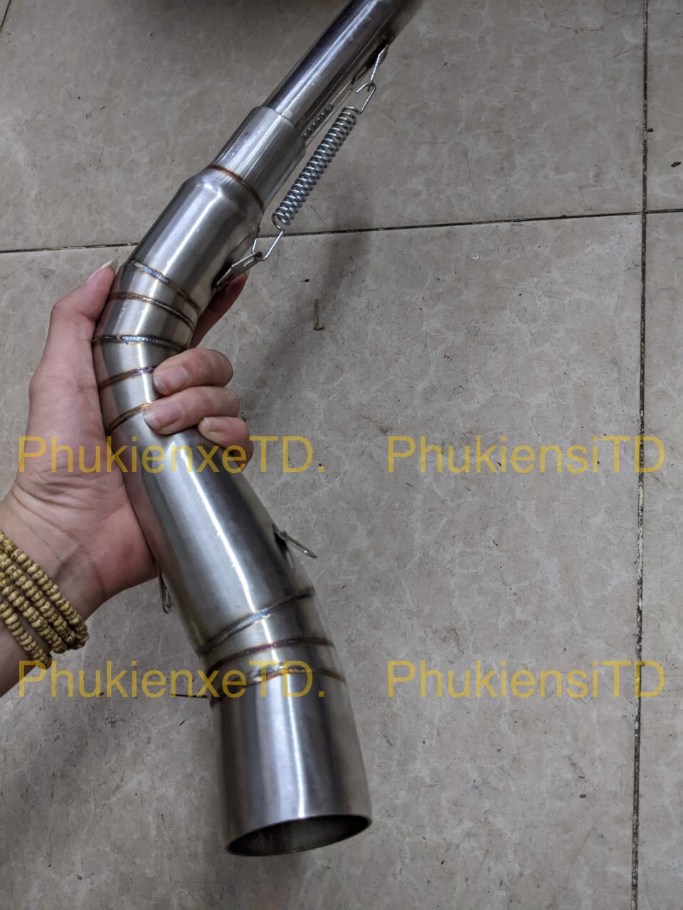 Cổ pô 2 khúc Vario gắn lon NLK