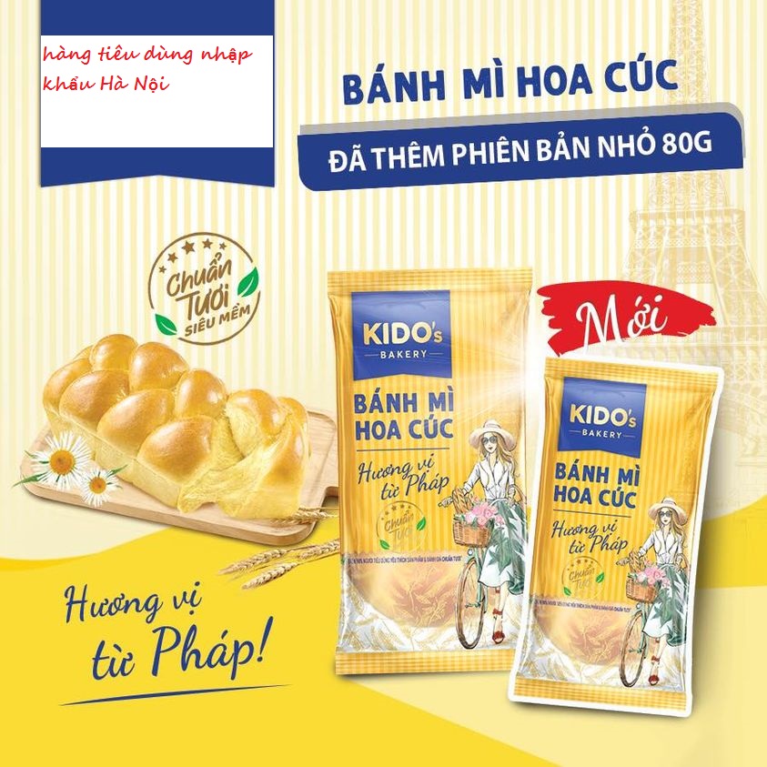 Combo Bịch 5 Cái Bánh Mì Tươi Hoa Cúc Kido'S