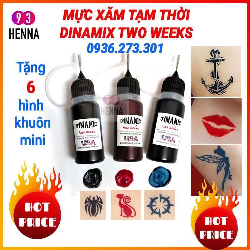 Mực Xăm Tạm Thời 15 ngày lọ 10ml