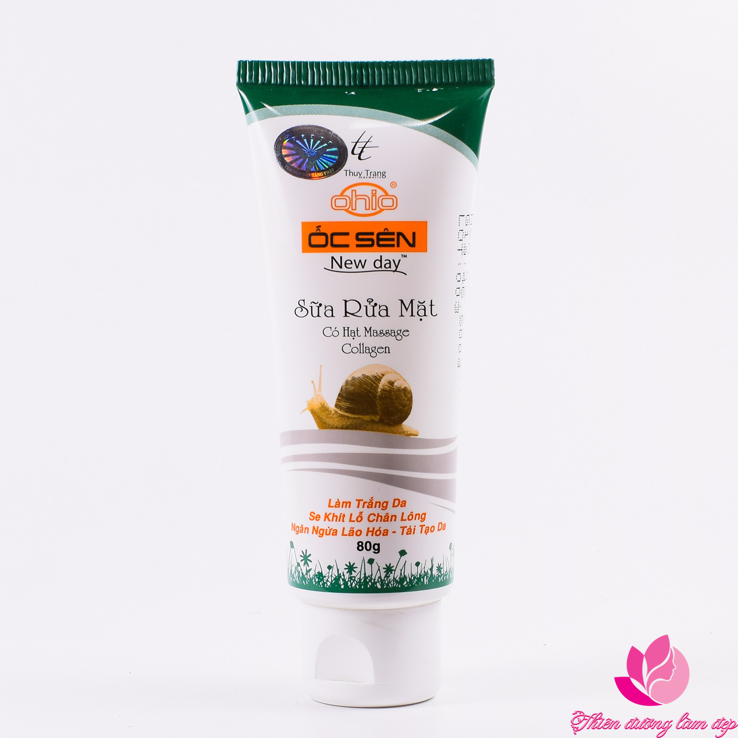 Sữa rửa mặt làm trắng da se khít lỗ chân lông OHIO ÔC SÊN NEWDAY 80g