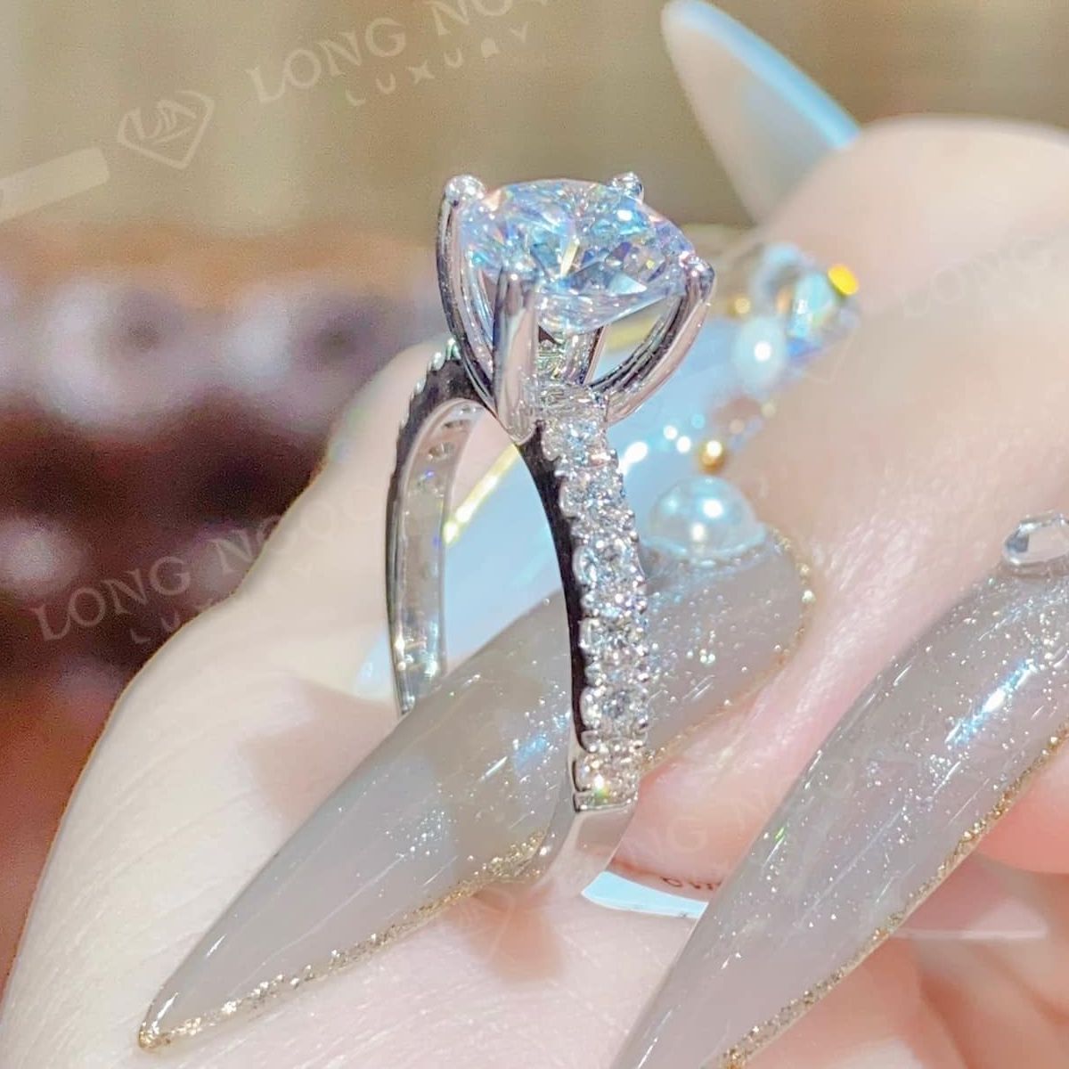 Nhẫn mạ bạc nữ | nhẫn bạc nữ ý thời trang| nhẫn ý nữ bạc mạ vàng xi vàng,nhẫn bạc ý xi kim cao cấp nhẫn bạc ý nữ | gado n046 - cam kết không đen