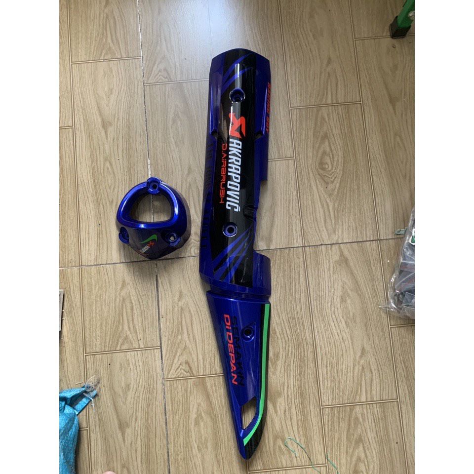 Ốp bô chụp đích bô exciter150 màu xanh đen mẫu zin.