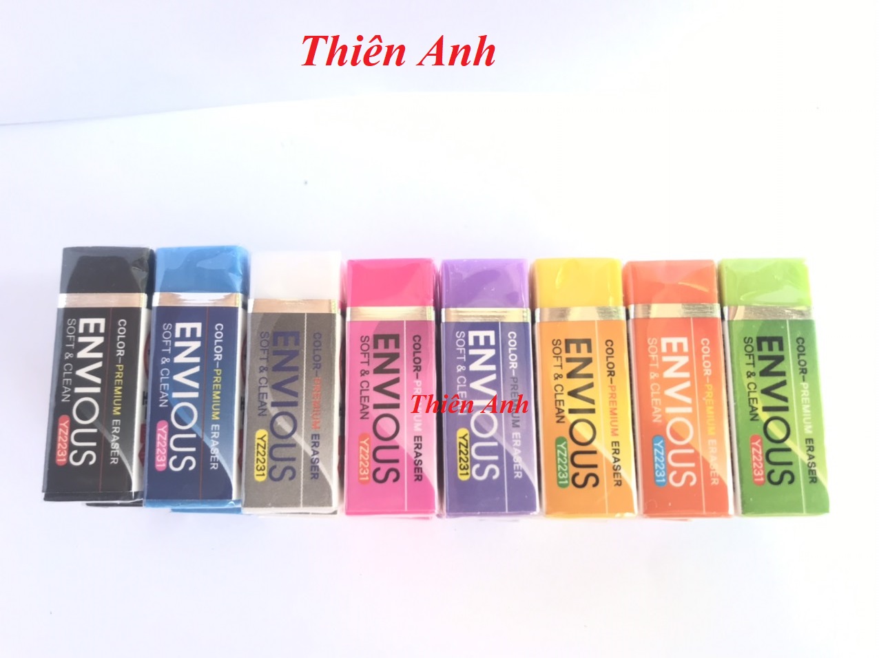 5 Gôm tẩy bút chì Envious nhiều màu sắc (giao màu ngẫu nhiên)