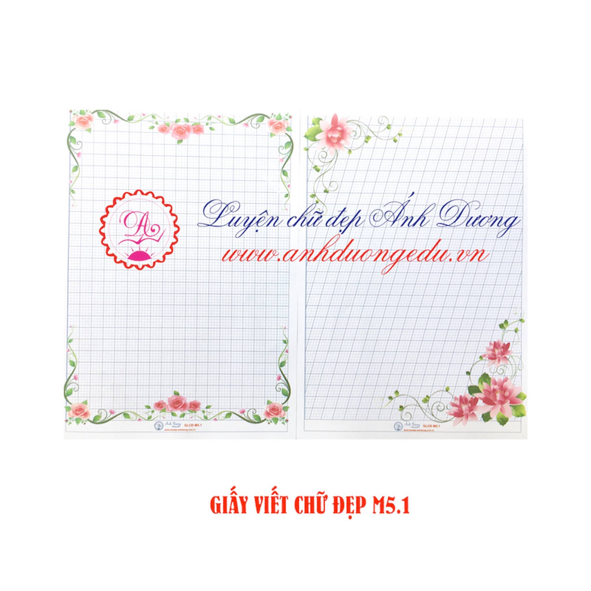 [HCM]Giấy Hoa Luyện Chữ Đẹp ( xấp 30 tờ  )
