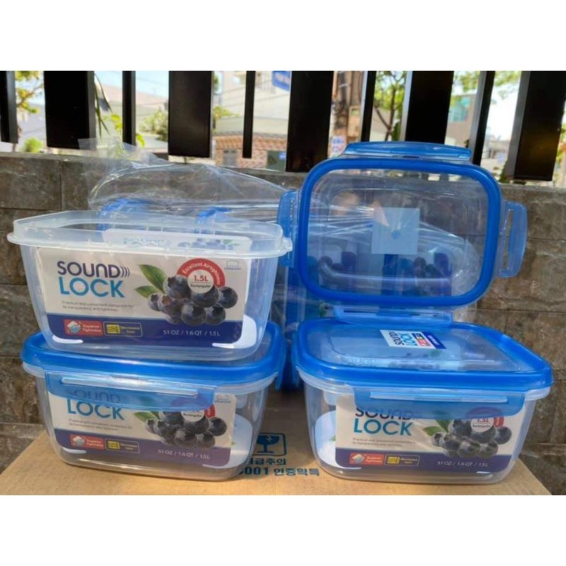COMBO 5 HỘP NHỰA LOCK & LOCK SOUND LOCK 1.5L