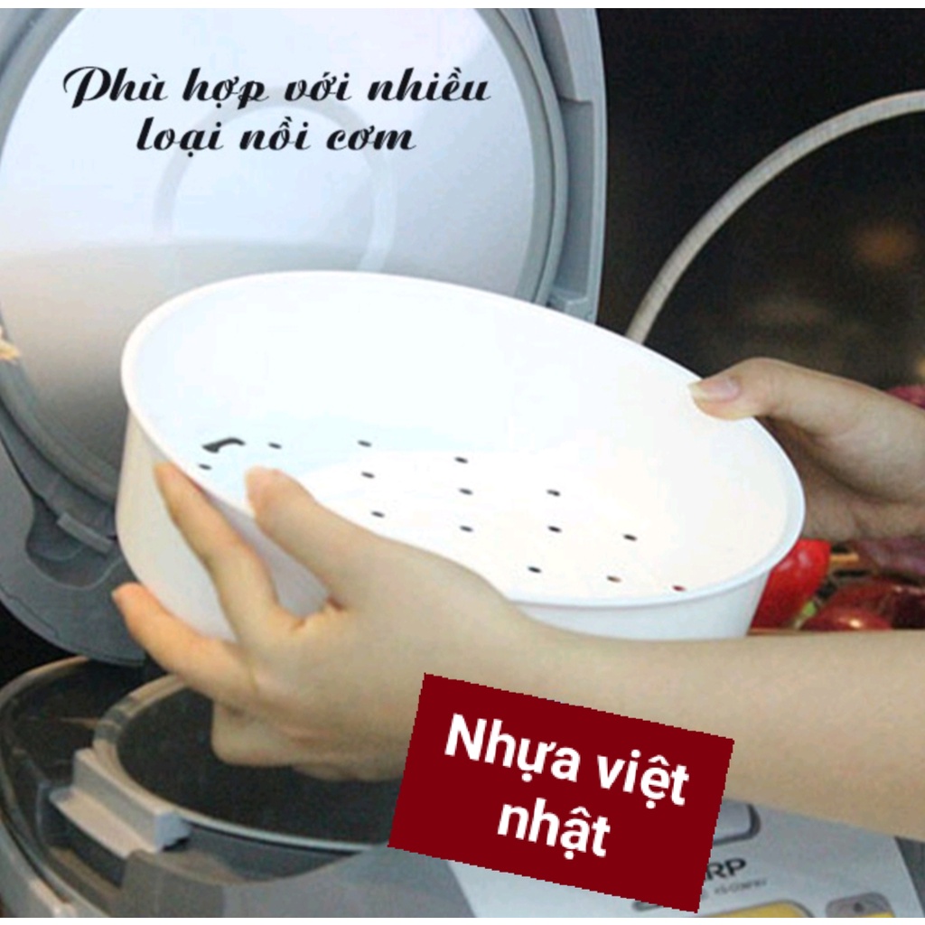 Khay hấp thức ăn nồi cơm điện nhựa Việt Nhật