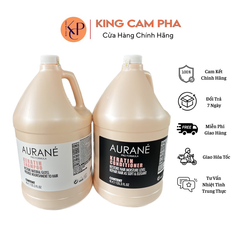 dầu gội (xả) protein Moisturizing shampoo Aurane (pháp)4000ml