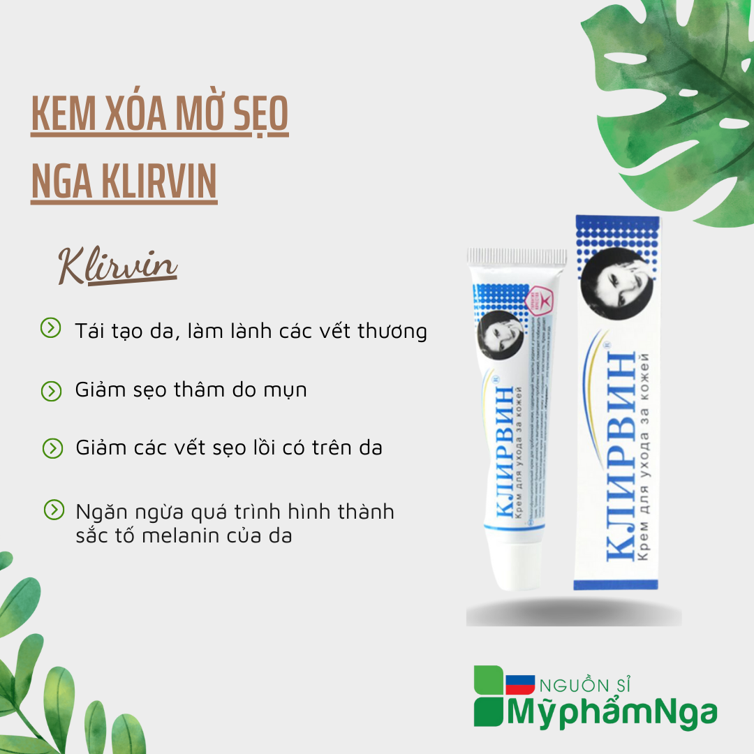 Kem xóa mờ sẹo Nga Klirvin - Kem sẹo Nga Klirvin