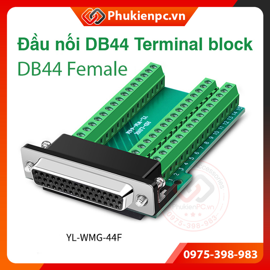 The db44 female com connector twist screw terminal block is used for db44 female cable. For industrial machine, programming machine, electronic device
