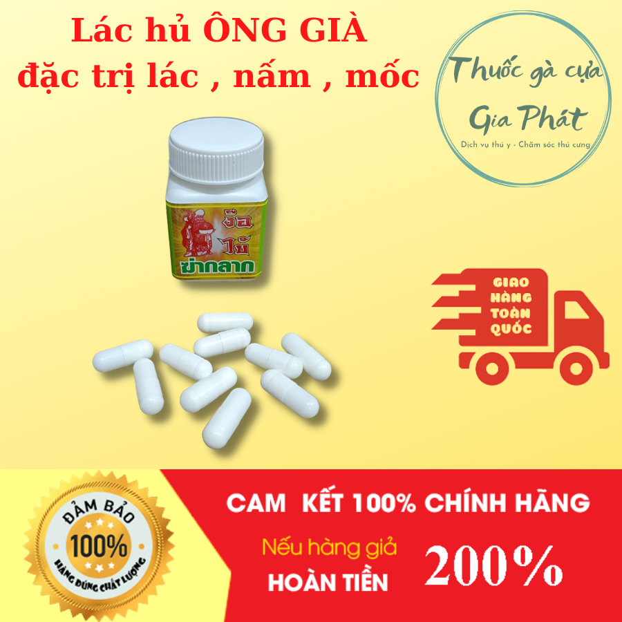 Thuốc gà đá đặc trị hiệu quả ( lác , nấm , mốc ) 1 lọ / 10 viên