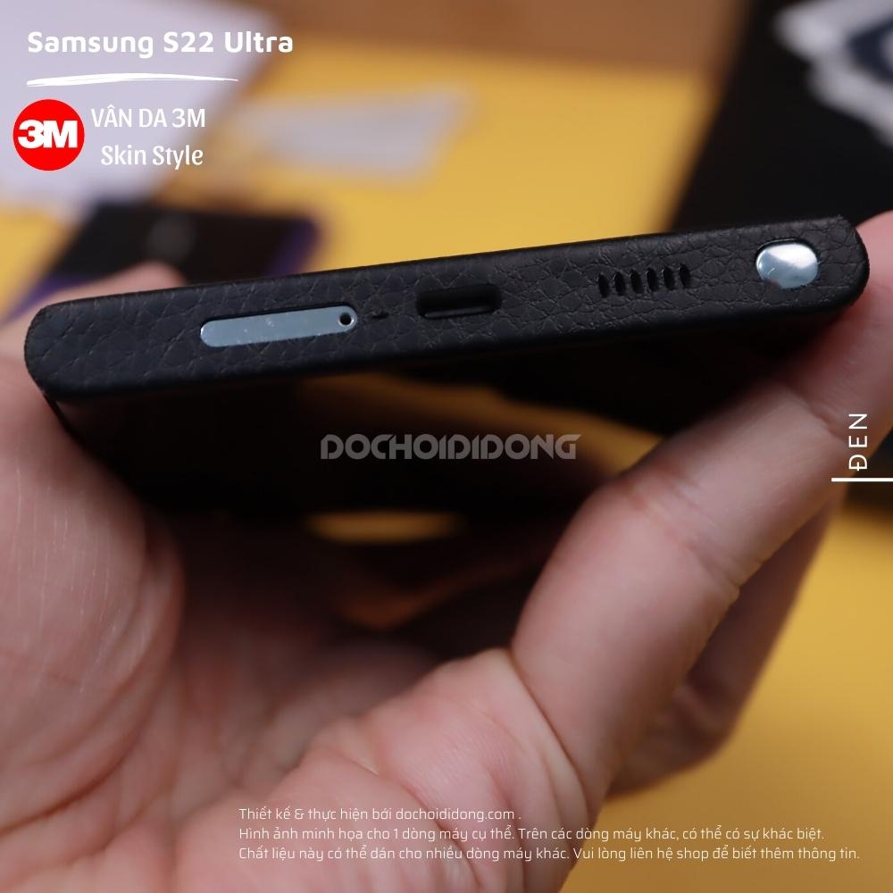 [Màu Đen] Miếng Dán Skin 3M Vân Da Các Dòng Samsung Note 8 Note 9 Note 10 Note 20 Plus Ultra 5G