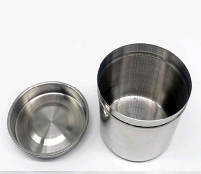[HCM]Hộp inox đựng bông gòn (8cmx8cm)