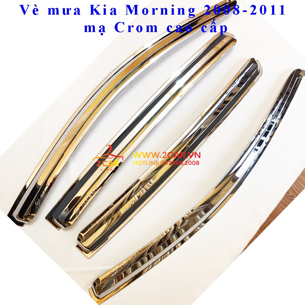Vè che mưa kia morning 2008-2011 mạ trắng cao cấp auto clover