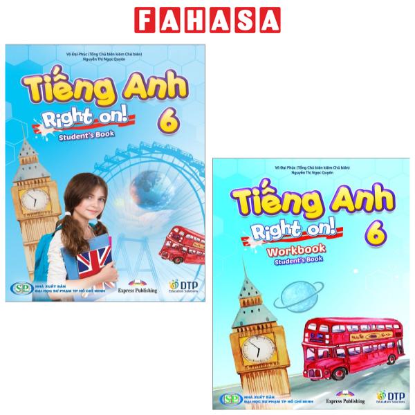 Fahasa - combo sách hay sách tiếng anh 6 right on - student's book + workbook