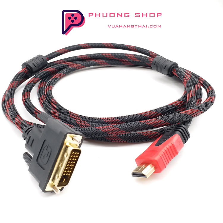 Dây Cáp HDMI to DVI 241 Dài 1.5m 3m 5m- Cáp Chuyển Đổi Đầu HDMI sang ...