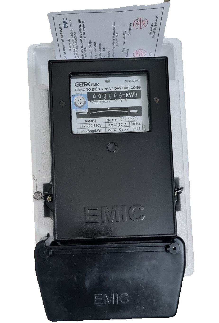 Emic 100A Mv3E4 3-Phase 4-Wire Electric Meter (Fully Inspected)